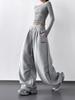 2025 Autumn Women's Tall Hip Hop Cargo Sweatpants - Casual Jazz Dance Drapey Sport Pants