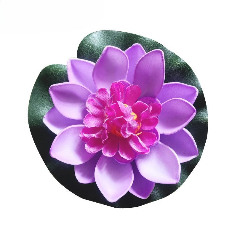 

1pc EVA Artificial Lotus Flowers with Lily Pads - Floating Foam Pond Plants for Aquarium, Pool, Water Garden Decoration