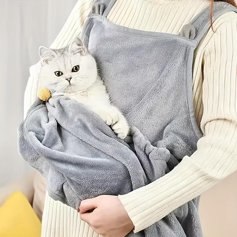 Cat Grooming Bib & Pet Apron, Anti-Hair Grooming Clothes for Cats, Protective Cat Bed Covering Bib for Bathing, Brushing & Grooming