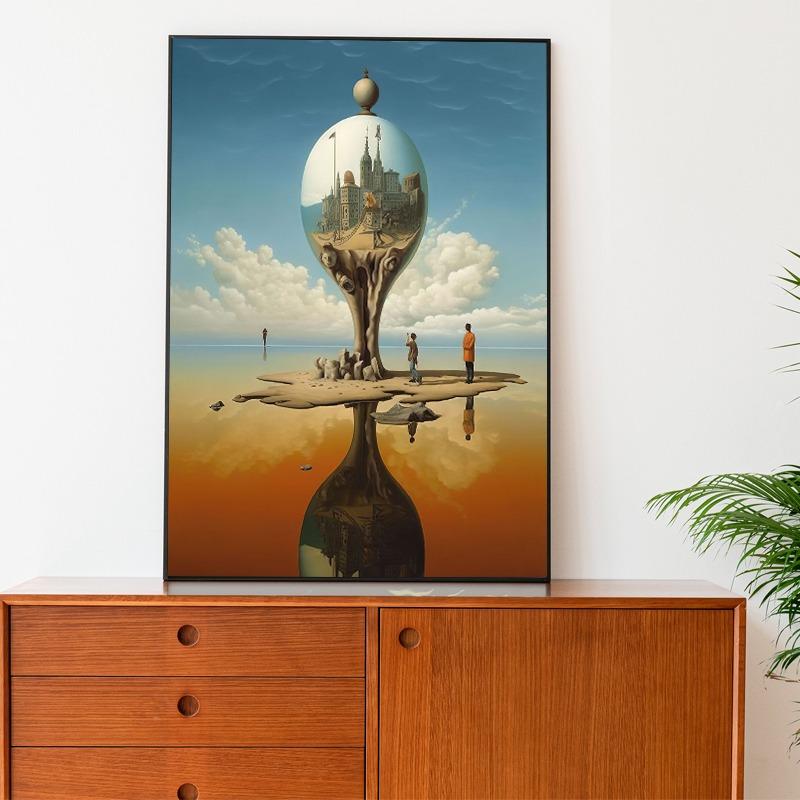 Abstrakte Surrealistische Gemälde Dali Surrealismus Poster Leinwanddrucke Vintage Retro Surrealistische Kunstwerke Wandkunst Dekor für Zuhause Zimmer