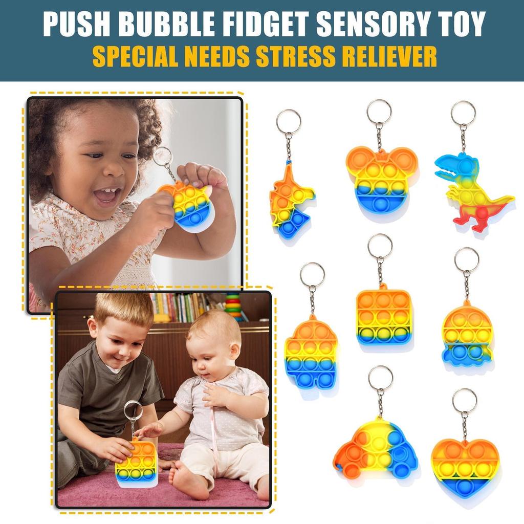 Push  Toy Keychain ,Bubble  Toy Stress Relief Toys For Adult Kids