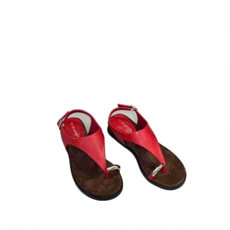 Retro one-word buckle with thick-soled wedge heel cover toe sandals women's 2025 summer new toe Roman open-toe sandals