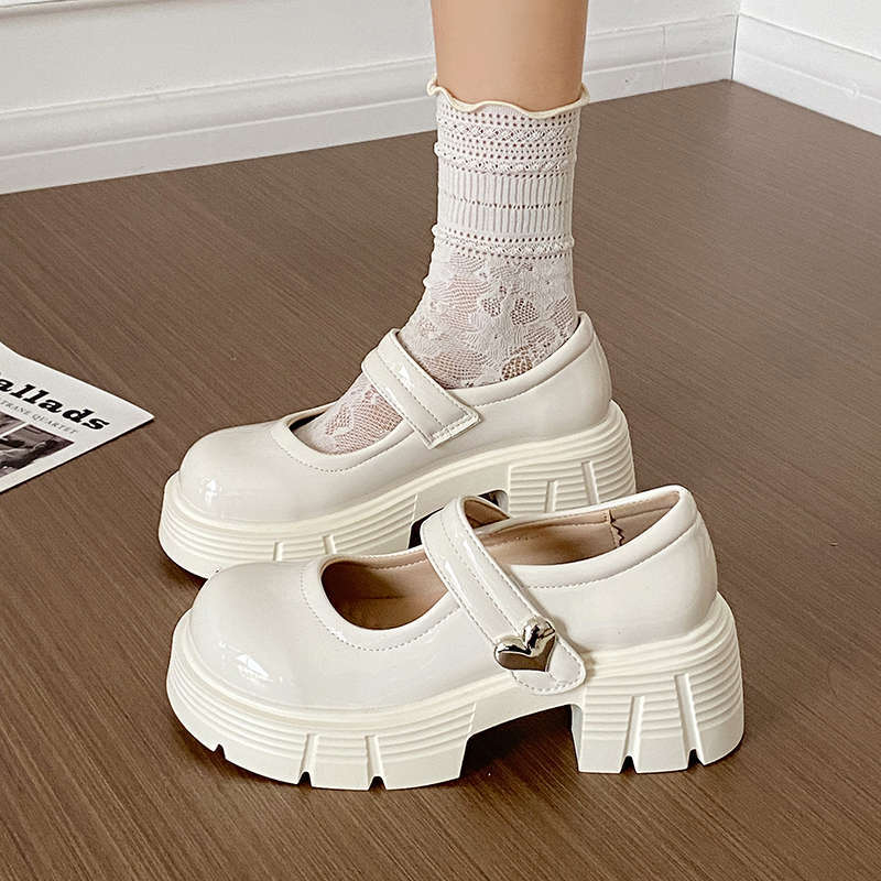 Retro platform Mary Jane single shoes women's 2025 spring and summer new round head British college style Japanese versatile small leather shoes