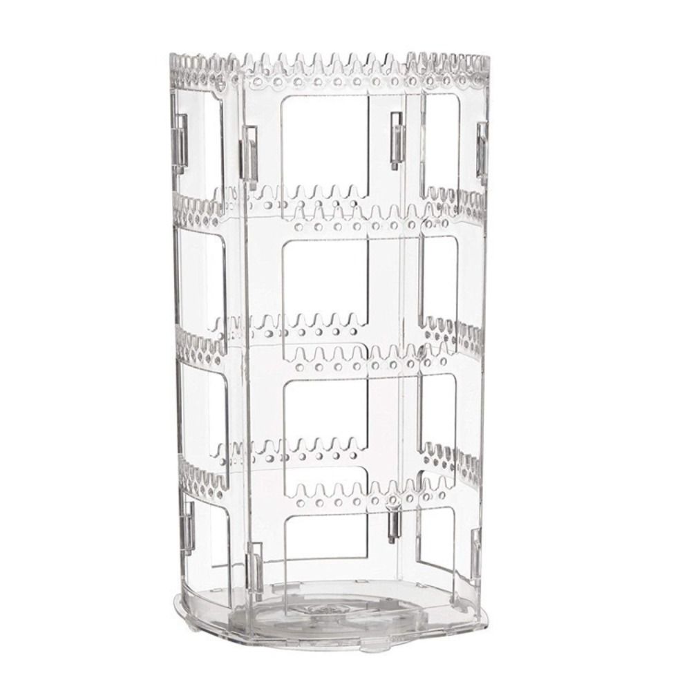 360 Degree Jewelry Display Rack Rotating Jewelry Storage Box Necklaces Rings Holder Selling Show