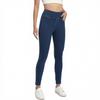 European & American Style High-Waisted Pocket Denim Yoga Pants
