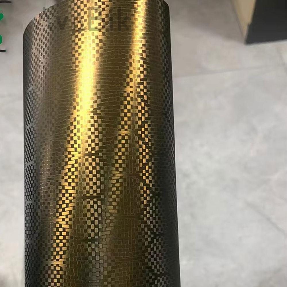 

Honeycombs Carbon Fiber Wrap Film Green RED gold black PVC with Air Release Foil Self-Adhesive for Motorcycle Accessories 10cm x 152cm золотой