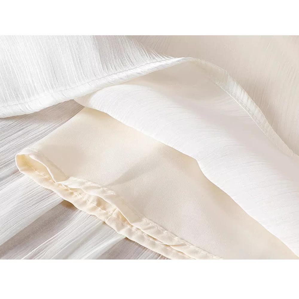 Dimanaf Jupes élégantes plissées en maille à taille élastique pour femmes, nouvelle collection été 2025