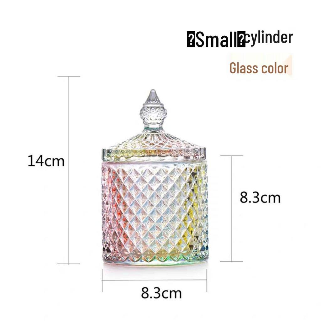 European Glass Candy Jar with Lid – Transparent Storage for Tea, Snacks, Seasonings, Candy, and Dried Fruit