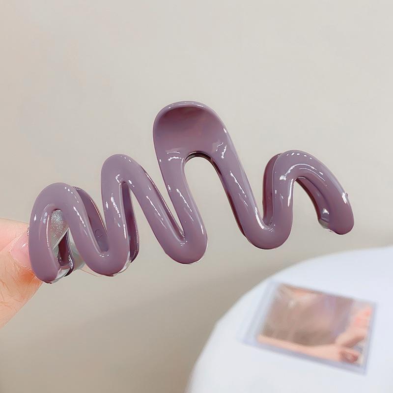 

Новый однотонный геометрический простой зажим для волос для женщин, девушек, длинных густых волос, красочный зажим-краб для волос, модные аксессуары для волос