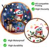 Festive Home Beautification Supplies Cute Christmas Owl Window Sticker, Snowy Branch Candy Glass Decal, Waterproof Self Adhesive Seasonal Wall