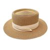 French-style flat-top straw hat for women, summer Korean versatile outdoor seaside beach hat, makes the face look smaller, sun protection sun hat