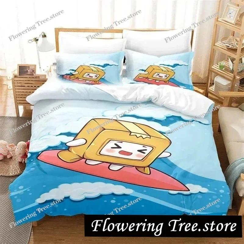 3D Cartoon Foxy Boxy Lanky-box Bedding Set Duvet Cover Bedroom Comforter Covers Single Twin King Size Quilt Cover Home 3PCS