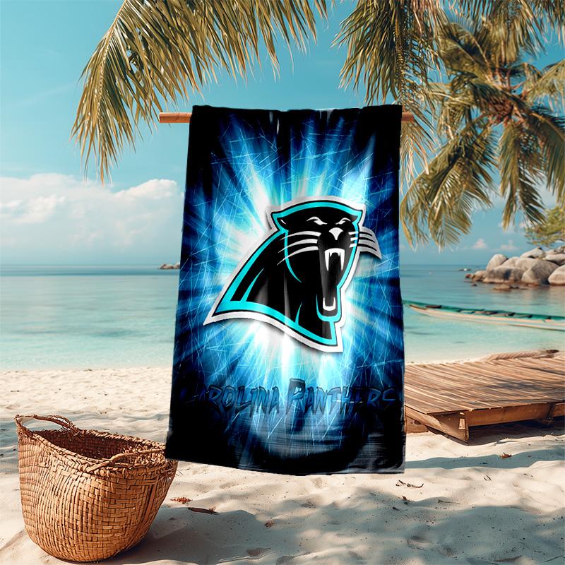 Proof Beach Towel with Carolina Panthers Pattern - Soft,absorbent,quick-drying,machine Washable - Perfect for Swimming,camping,bathing