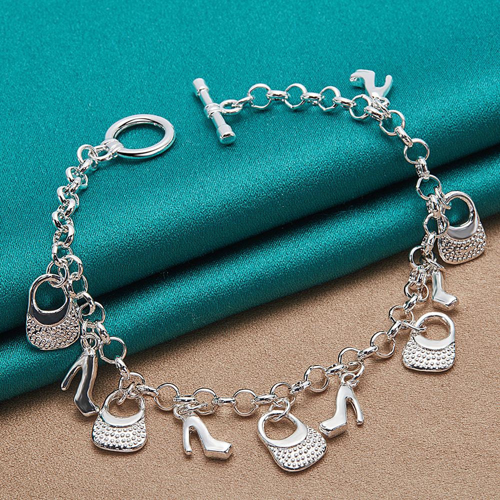 Copper 8 Inches Bags/High Heels Bracelet For Women Fashion Charm Wedding Engagement Gifts Jewelry Party