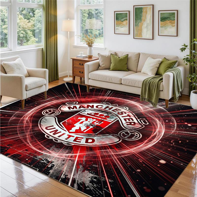 Manchester United Design Kristall Samt Teppich Weiche Dekorative Matte für Schlafzimmer Eingang