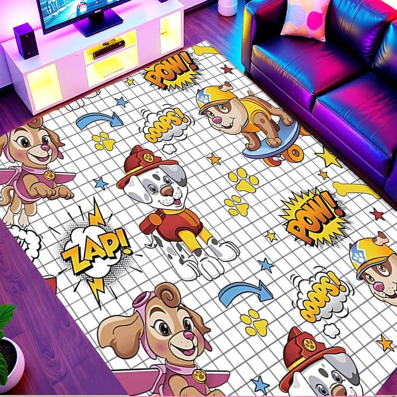 PAW Patrol Print Rug, Washable Floor Carpet, For Entryway Dorm Laundry Room Office Study, Home Decor Birthday Christmas Gift