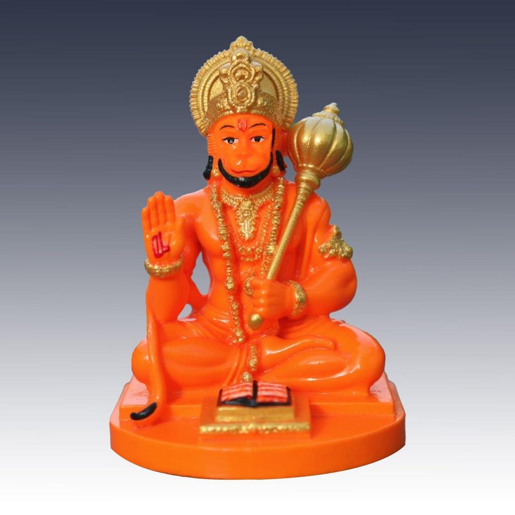 Hanuman Idol for Home, Office Desk, Car Dashboard Car Accessory, Hanuman Chalisa - Bajrang Bali Murti for Protection from Negative Energy