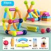 8Pcs-164Pcs Kids Color Magnetic Strip Construction Set Magnetic Balls Stick Building Blocks Educational Toy For Children Gifts