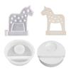 Horse Shape Candle Holder Molds with Base Flower Tealight Holder Molds Animal Resin Molds for DIY Craft Home Decorations