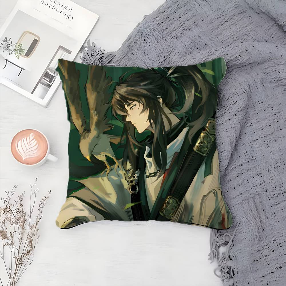 Cool Qiuyuan W-Wuthering Waves-MT Pillow Case Printing Pillowcase Living Room Sofa Cushion Cover Bedroom Room Decor