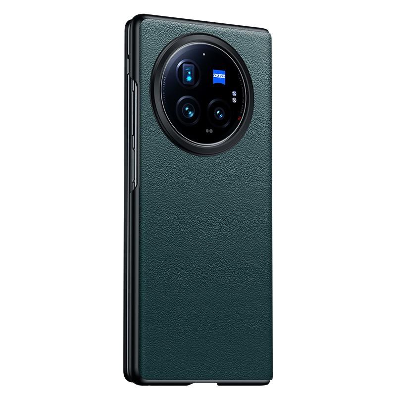 Genuine Leather Flip Case With Magnetic Smart Window Vivo X Fold3 Pro Foldable Phone