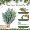 2Pcs Artificial Plant 30cm Green Fake Pine Branches for Home Decor Christmas Decoration DIY Wreath Craft Xmas Tree Accessories
