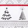 Christmas bedding 180x200 COTTON FLANNEL WITH FLUFF, Christmas trees, gray background