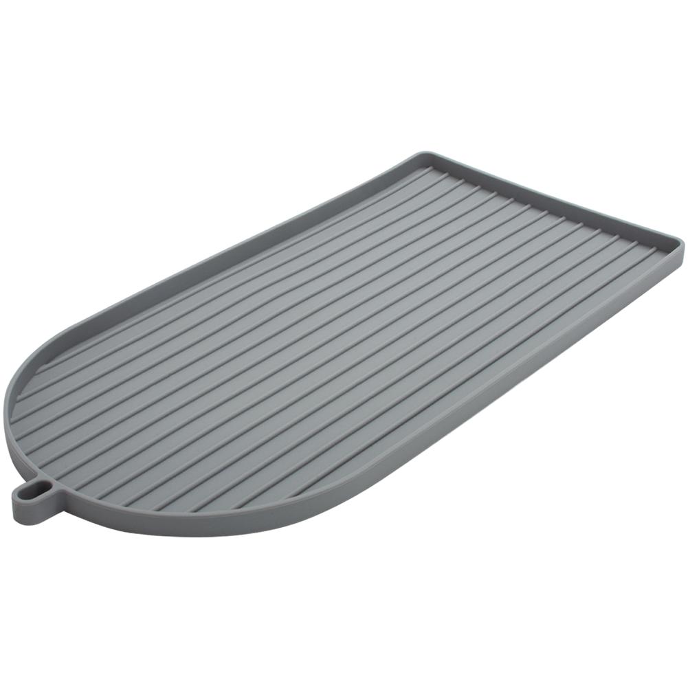 Raised Edge Tray Non Slip Machine Pad Non Slip Silicone Coffee Mat Coffee Machine Mat Flexible Silicone Material