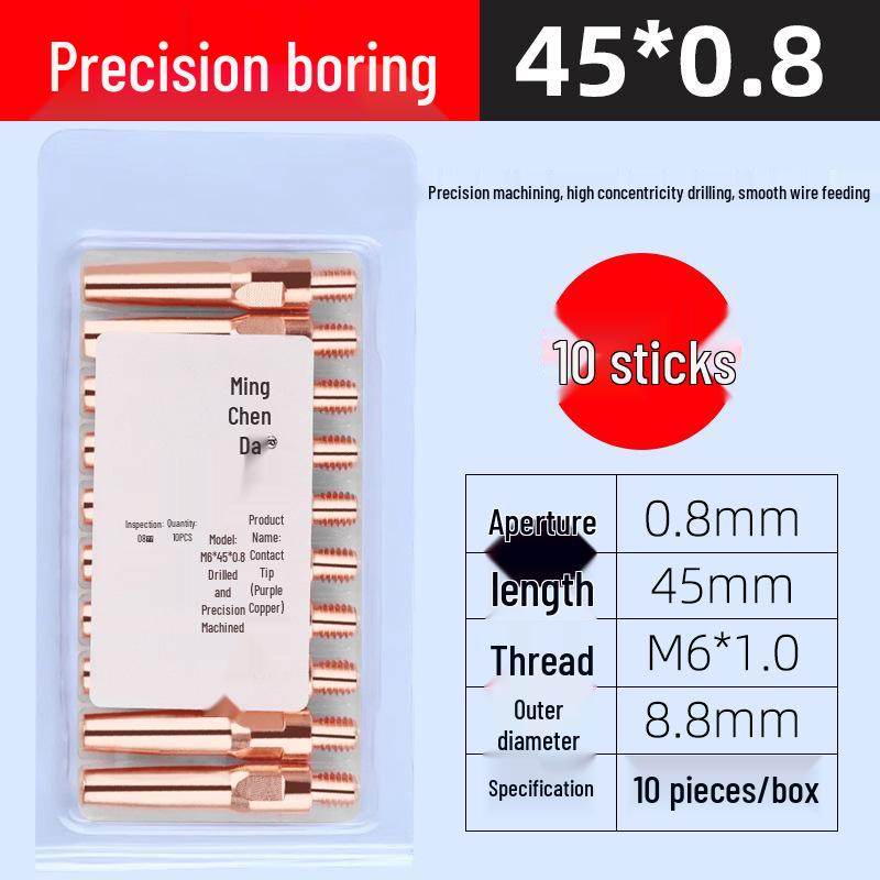 Vârf de contact din cupru cu ecran de gaz Panasonic pentru sudură MIG (0.8/1.0/1.2)