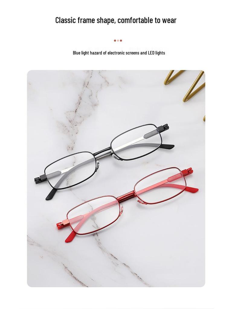 Ultralight Anti-Blue Light HD Reading Glasses for Men & Women, Portable & Ultrathin, Ideal for Middle-Aged & Elderly.