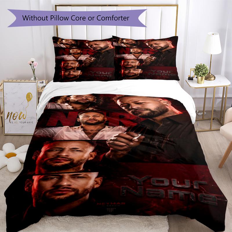 Neymar Glow Party Bettwäsche-Set Geeignet für Spielzimmer Leichtes Weihnachtsgeschenk