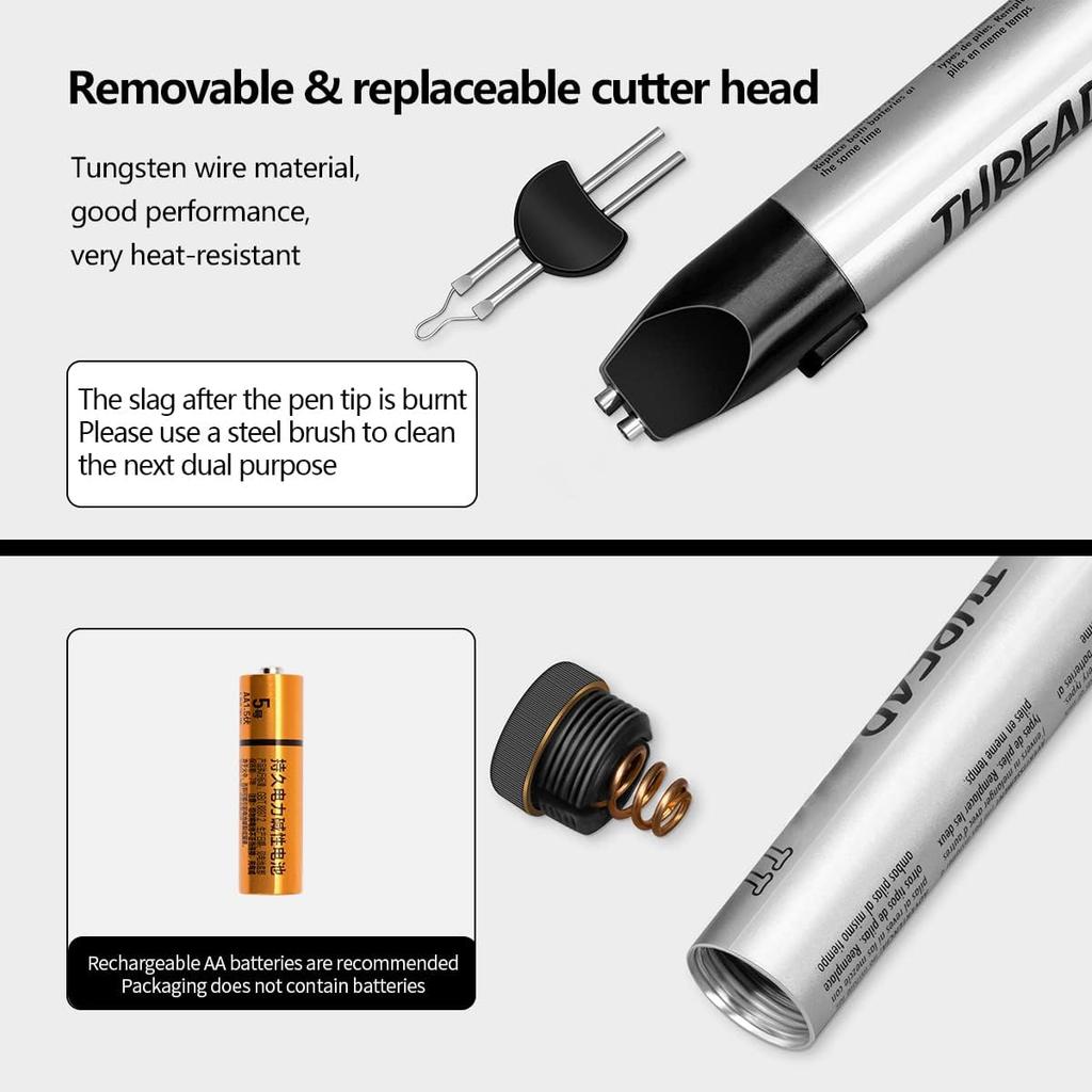 WUTA Heat Pen, Carving, Battery-Operated, Small Thread Cutting Leather Craft Tool, Model Making Tool