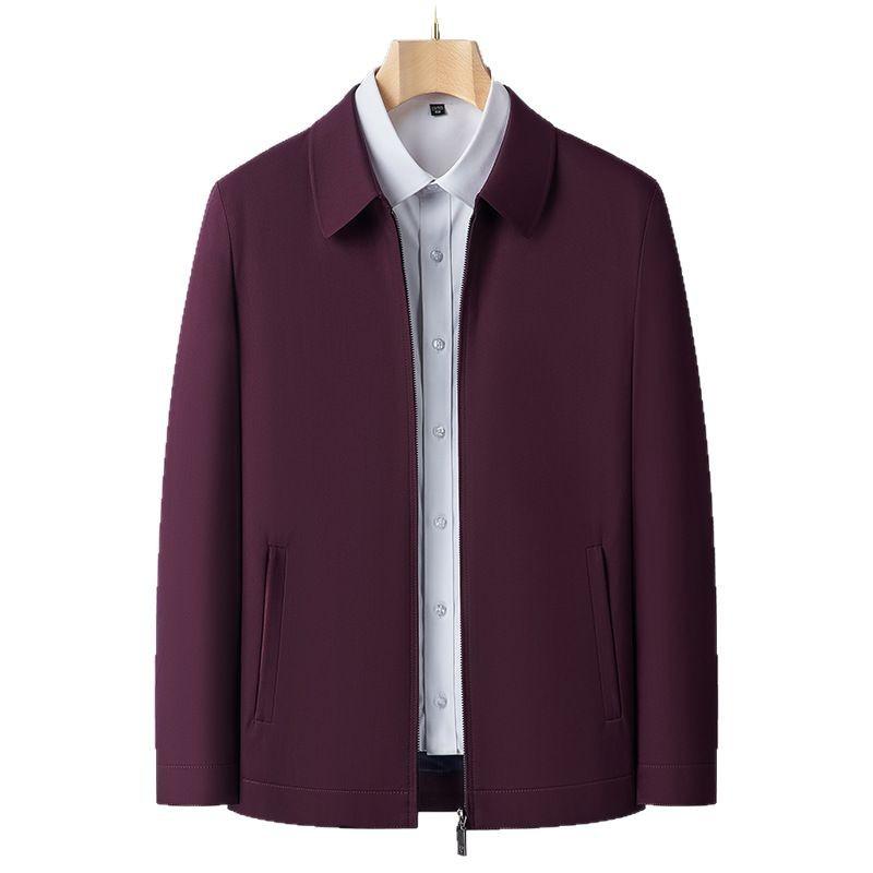 Middle-aged Business Executive Lapel Jacket Spring and Autumn New Middle-aged and Elderly Dad Dress Jacket Jacket