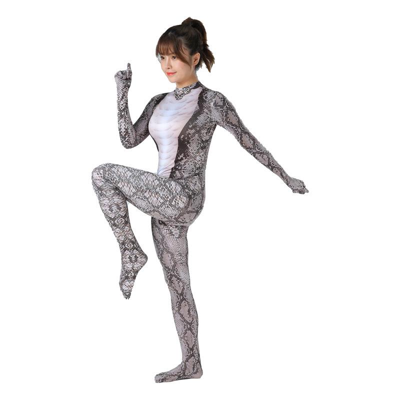 Hongbo Green Python Bodysuit: Animal Cosplay Series - Halloween Role-Playing Costume