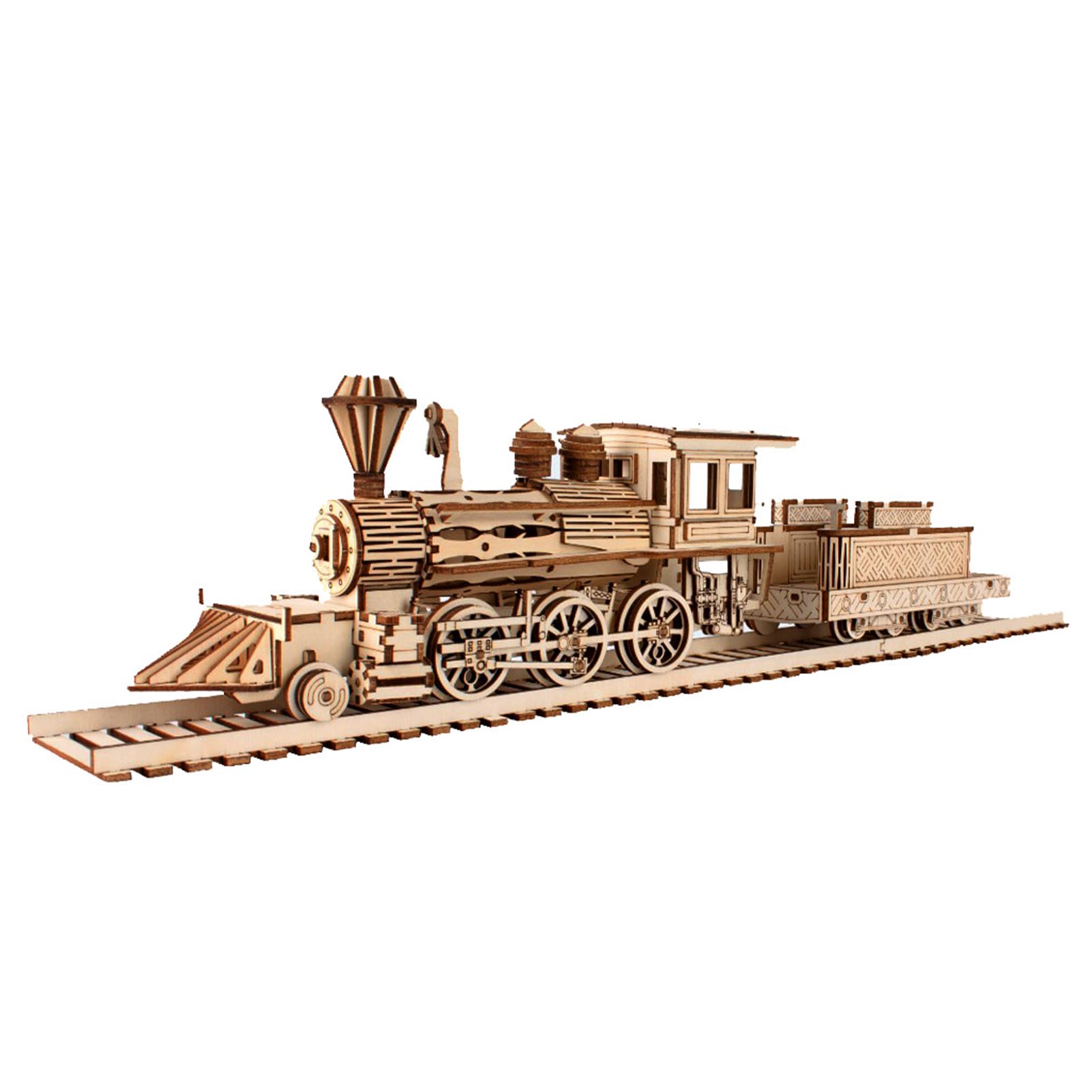 

3D Wooden Puzzle, Wooden Model Kit, Craft Kit, Steam Locomotive Puzzle, DIY Educational Toy, Gift for Boys, Girls, and Adults, Birthday, Christmas