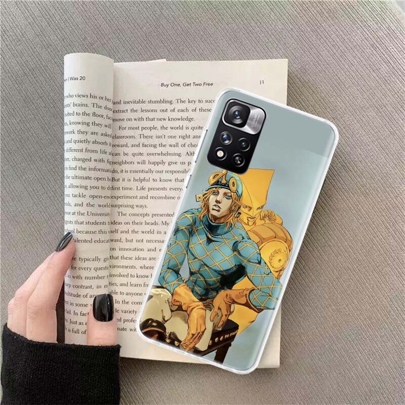

JoJo Kira Yoshikage Killer Queen Phone Case For Redmi Note 13 12 Pro Plus 14 15 Pro 5G 11 11T 11E 11S 10 Pro 10S 9 9S Cover Cell Note 13 Pro Plus
