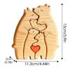 Personalised Bear Family Theme Art Puzzle Wooden Family Name Puzzle DIY Name Art Heart Puzzle  Gift