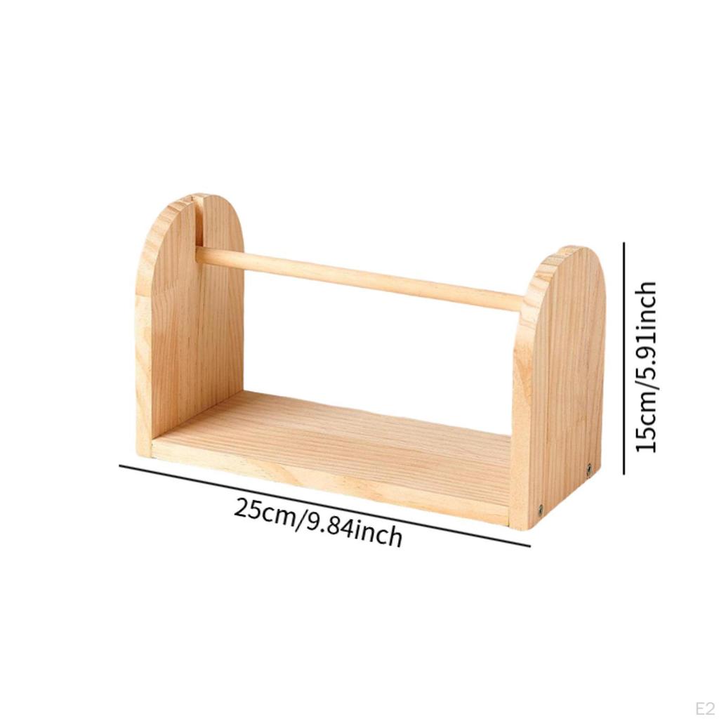 Häkelgarnhalter Tragbares Häkelzubehör, Organizer, Stabil, Einzeln Drehende Aufbewahrung Holz