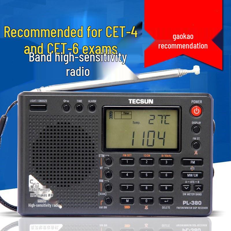 Tecsun PL-380 Full Band Digital Stereo Portable FM Radio