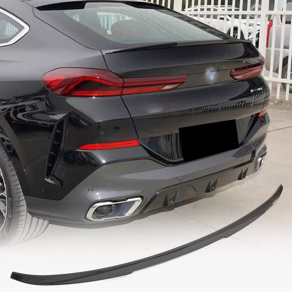 

Спойлер крышки багажника Сухой карбон V3 для BMW X6 G06 2019- гг