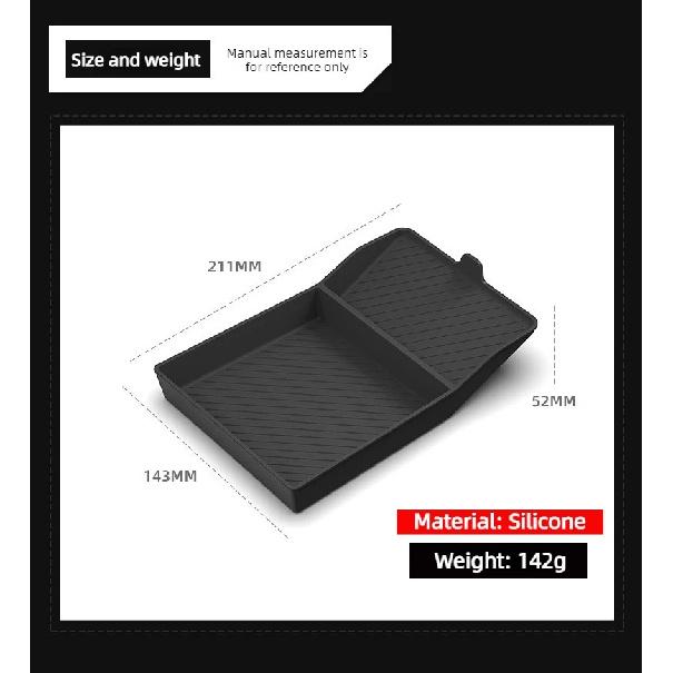 for Tesla Model Y Standard 2026 Accessories Center Console Storage Organizer Box Armrest Box Storage Tray Protection Mat