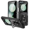 For Samsung Galaxy Z Flip6 5G Case Military Grade Ring Kickstand PC+TPU Phone Cover