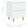 Moderner Nachttisch Mit Schubladen Für Das Schlafzimmer, Niedriger Aufbewahrungsschrank, Kiefernholzbeine, Maße 40x35x50 Cm