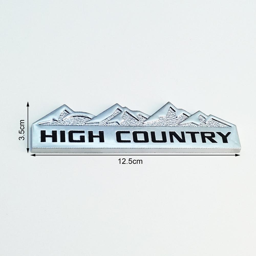 3D Metal HIGH COUNTRY Emblem Badge Alloy Decoration Grille Sticker Car Rear Trunk Fender Side Decal for Chevrolet Accessories