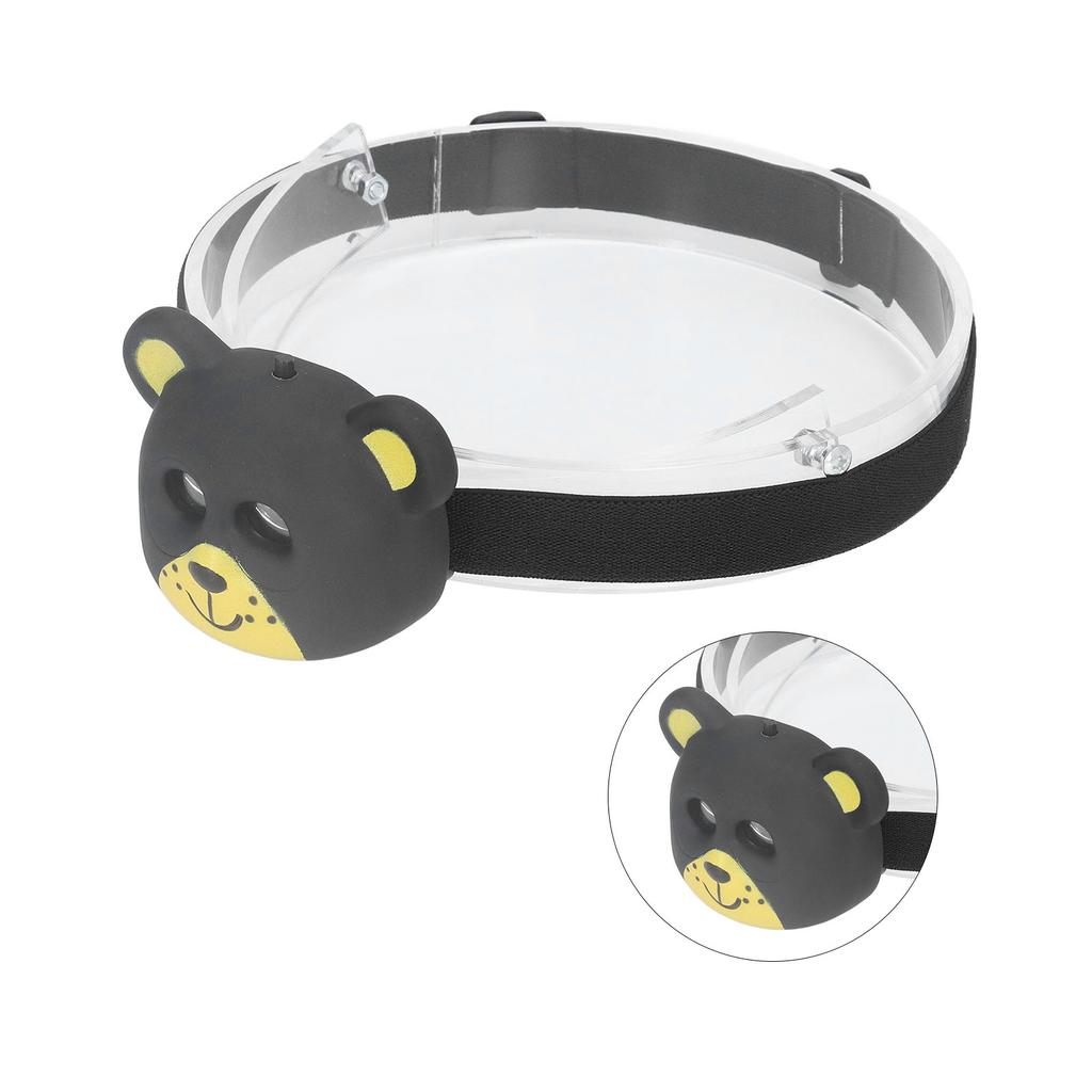 Animal Headlamp Cute Cartoon Bear 2 Modes Lightweight Kids LED Head Light for Outdoor Roller Skating