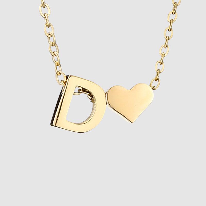 St. Delan DIY 3D Heart Necklace: Personalized Non-Fading Clavicle Chain