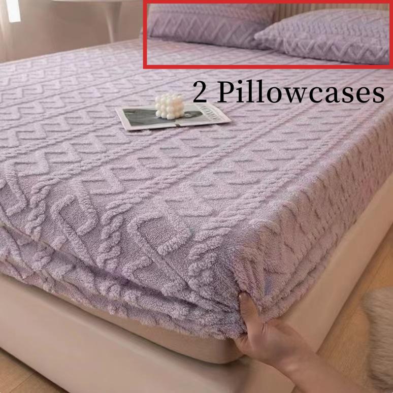 2025 New Warm and Soft Bed Sheet,Thickened Winter Protective Cover with Flannel, Furry Mattress Cover, Mattress Protective Cover