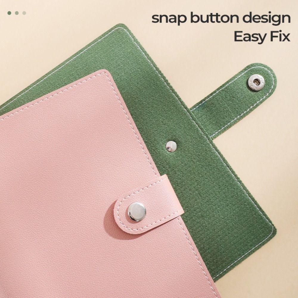 Macaron Money Organizer PU Leather Loose-leaf Notebook Durable Cash Saving Planner  Planner