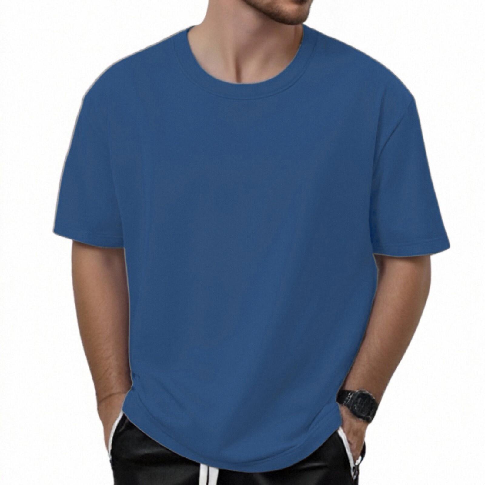 

Футболка мужская 320G хлопок короткий рукав футболка мужская летняя свободная короткий рукав однотонный цвет непроницаемый хлопок XL синий