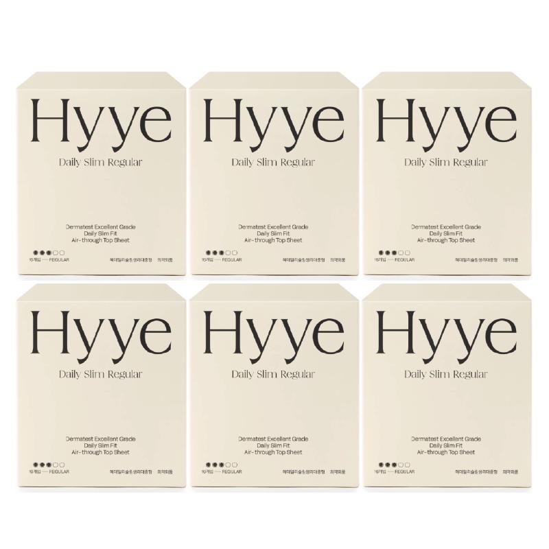 HYYE BEST Daily Slim Sanitary Pads Medium 6 Pack (96P)